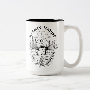 Caneca De Café Em Dois Tons Natureza da vitamina