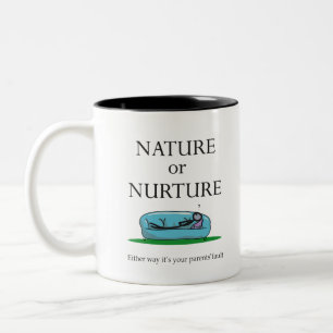 Caneca De Café Em Dois Tons Natureza de Psicologia Engraçada ou Culpa do Pai 