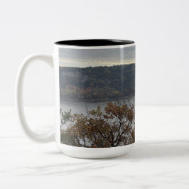 Caneca De Café Em Dois Tons Natureza do Lago
