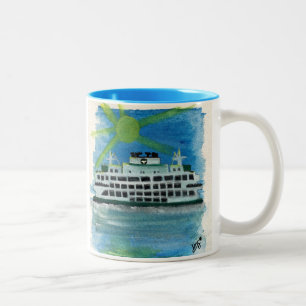 Caneca De Café Em Dois Tons Navegação em Mares Pesados