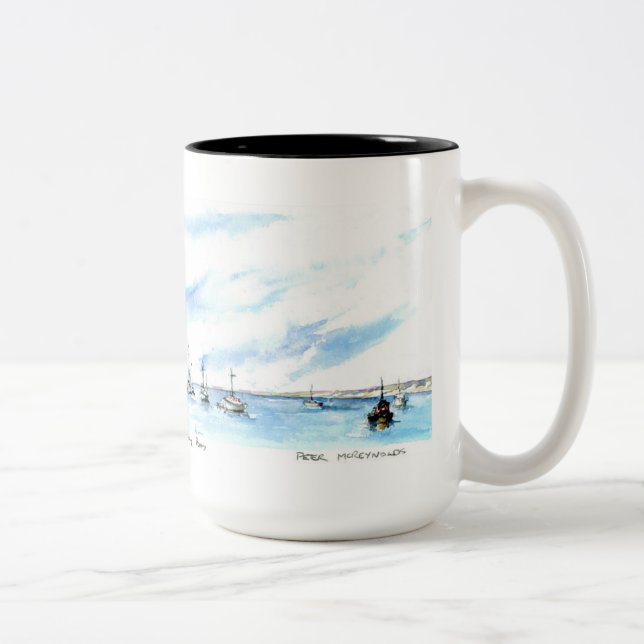 Caneca De Café Em Dois Tons Navigação na baía de Monterey (Direita)