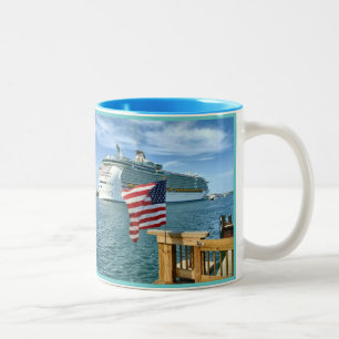 Caneca De Café Em Dois Tons Navio de cruzeiros de Sailaway