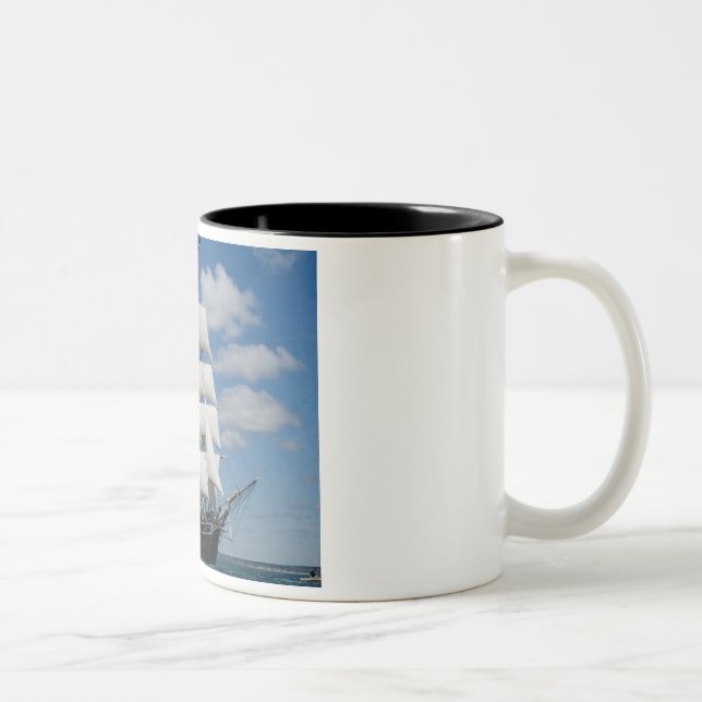 Caneca De Café Em Dois Tons Navio de navigação velho (Direita)