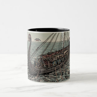 Caneca De Café Em Dois Tons Navio de Oseberg