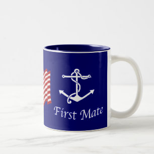 Caneca De Café Em Dois Tons Navio First Mate Mug