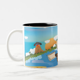 Caneca De Café Em Dois Tons Navio pirata
