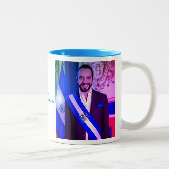 Caneca De Café Em Dois Tons Nayib Bukele, Presidente de El Salvadore (Direita)