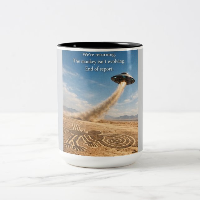 Caneca De Café Em Dois Tons Nazca The monkey (Centro)