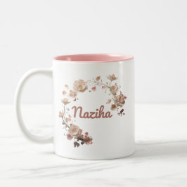 Caneca De Café Em Dois Tons Naziha Floral Mug