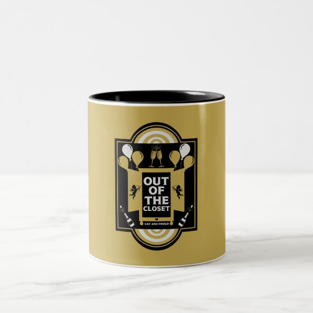 Caneca De Café Em Dois Tons NCOD do Dia Nacional de Saída (Centro)