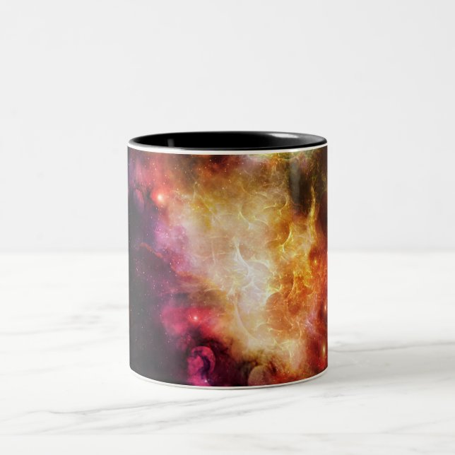Caneca De Café Em Dois Tons Nebulosa de explosão (Centro)
