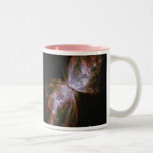 Caneca De Café Em Dois Tons Nebulosa NGC 6302 da borboleta