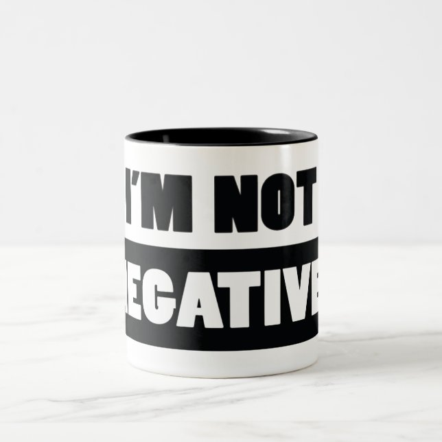 Caneca De Café Em Dois Tons Negativo (branco) (Centro)
