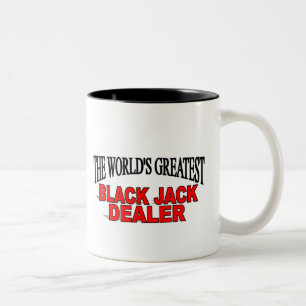Caneca De Café Em Dois Tons Negociante de Black Jack do mundo o grande