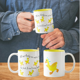 Caneca De Café Em Dois Tons Nem todos os meus patos estão enfileirados