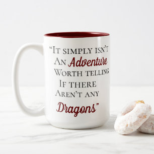 Caneca De Café Em Dois Tons Nenhum Dragão Sem Aventuras
