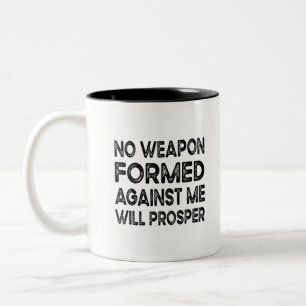 Caneca De Café Em Dois Tons Nenhuma Arma Formada Contra Mim Vai Prosperar