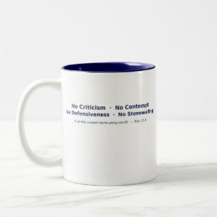 Caneca De Café Em Dois Tons Nenhuma Crítica Nenhum Desprezo Nenhuma Defensivid