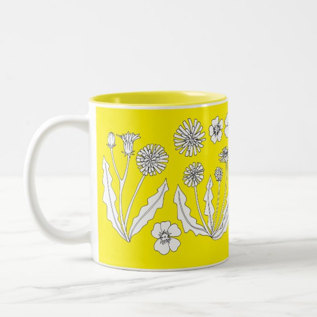 Caneca De Café Em Dois Tons Neon Dandelion Mug (Esquerda)