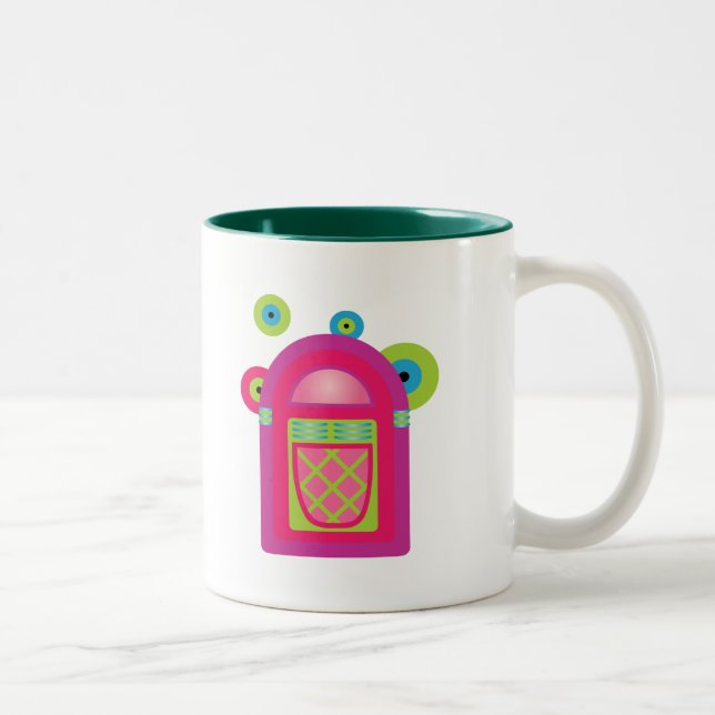 Caneca De Café Em Dois Tons Neon Jukebox (Direita)