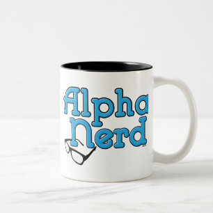 Caneca De Café Em Dois Tons Nerd alfa