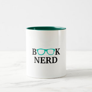 Caneca De Café Em Dois Tons Nerd de Livro