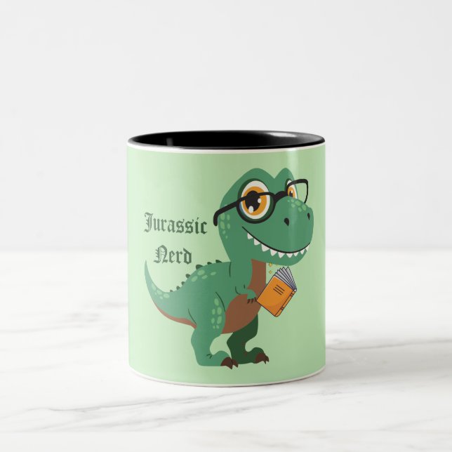 Caneca De Café Em Dois Tons nerd jurássico (Centro)