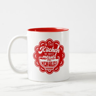 Caneca De Café Em Dois Tons Nesta Cozinha Fazemos Messes E Memórias
