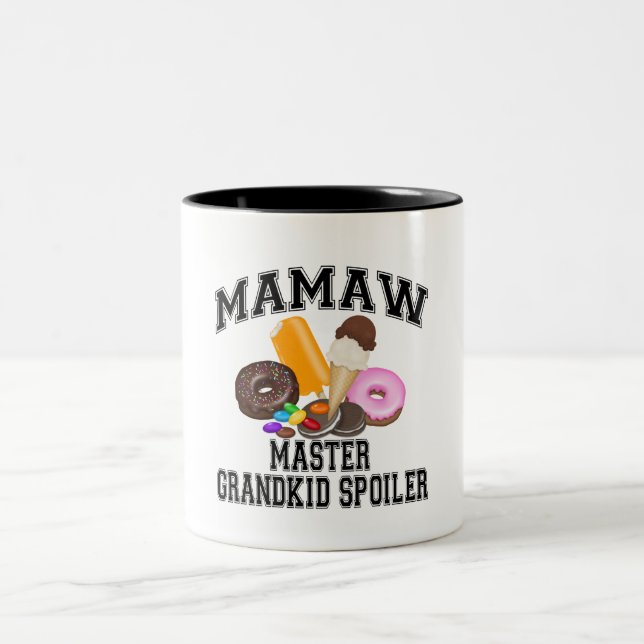 Caneca De Café Em Dois Tons Neta Reveladora Mamãe (Centro)