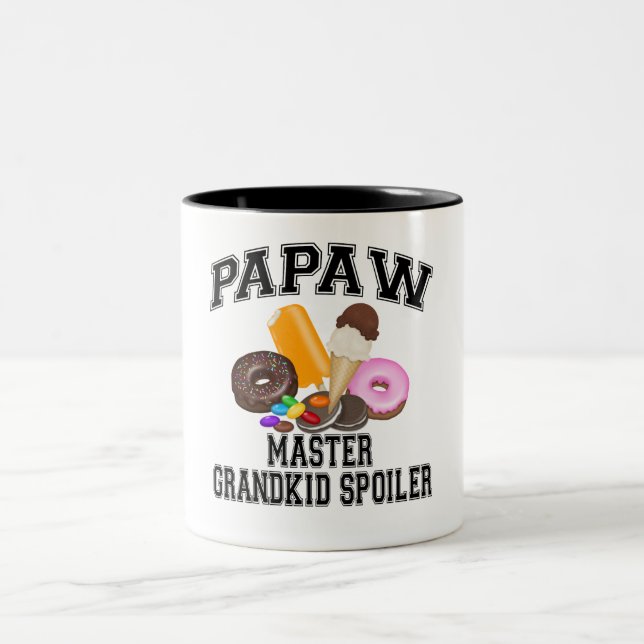 Caneca De Café Em Dois Tons Neta Reveladora Papaw (Centro)