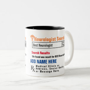 Caneca De Café Em Dois Tons Neurologist Search - Gift Mug