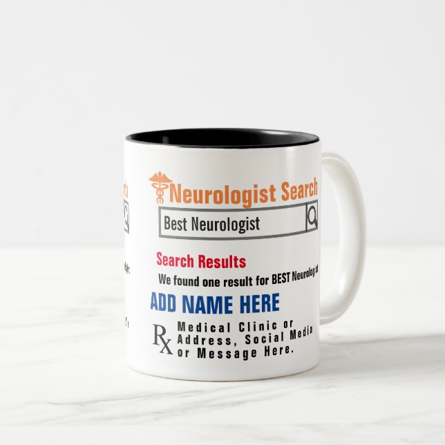 Caneca De Café Em Dois Tons Neurologist Search - Gift Mug (Frente Esquerda)