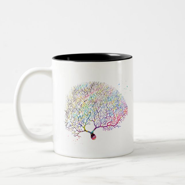 Caneca De Café Em Dois Tons Neurônio de Purkinje (Esquerda)