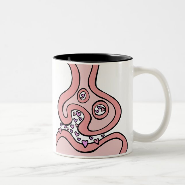 Caneca De Café Em Dois Tons Neurotransmissores cardíacos (Direita)