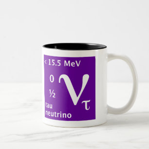 Caneca De Café Em Dois Tons Neutrino da tau (canhoto)