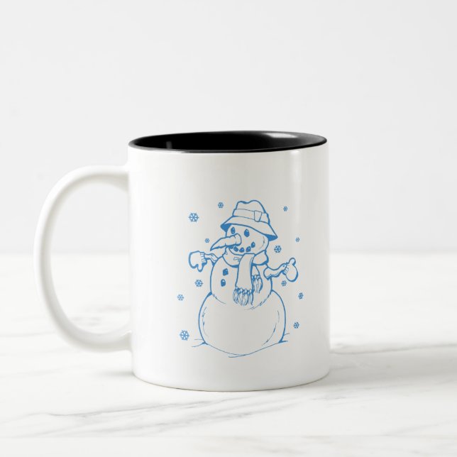 Caneca De Café Em Dois Tons Neve azul (Esquerda)