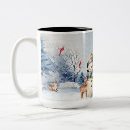 Caneca De Café Em Dois Tons Neve de Cachorro de Água