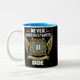 Caneca De Café Em Dois Tons Never Underestimate The Power Of A Doe