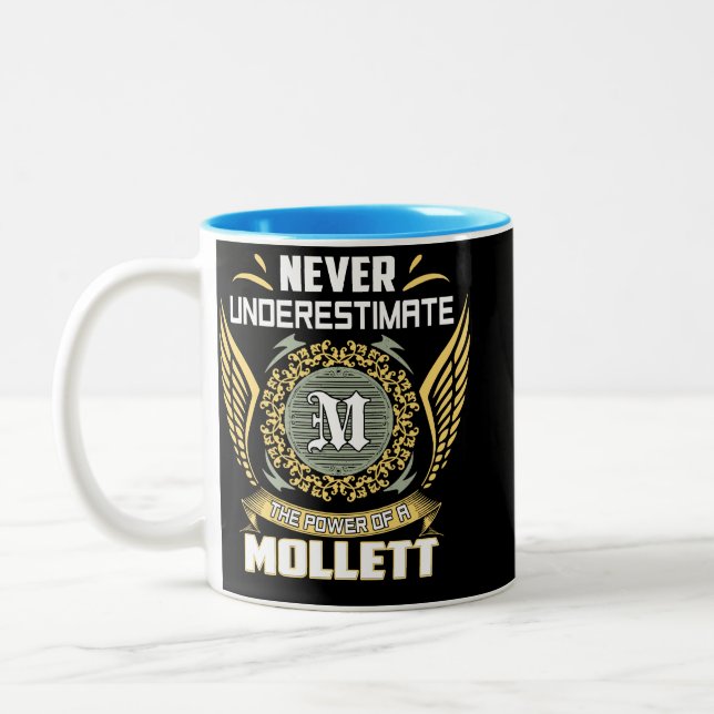 Caneca De Café Em Dois Tons Never Underestimate The Power Of A Mollett (Esquerda)