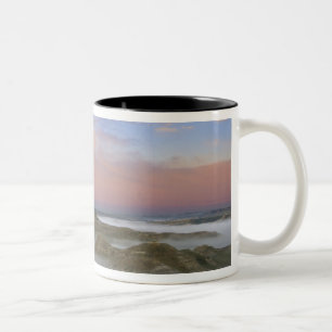 Caneca De Café Em Dois Tons Nevoeiro do rio Little Missouri paira no