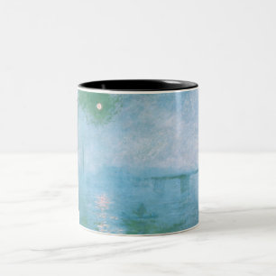 Caneca De Café Em Dois Tons Nevoeiro no Tamisa (por Claude Monet)