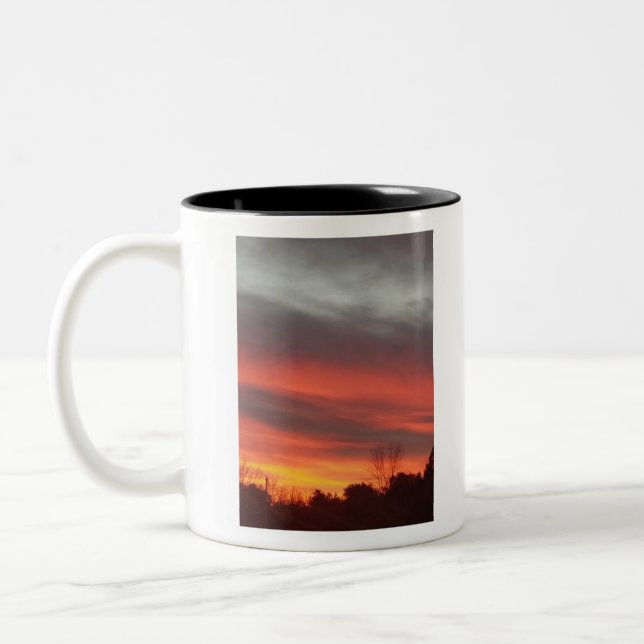 Caneca De Café Em Dois Tons New England Sunset (Esquerda)