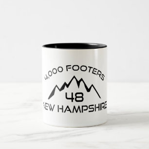 Caneca De Café Em Dois Tons New Hampshire 4000 Footers Mountain