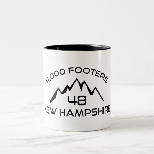 Caneca De Café Em Dois Tons New Hampshire 4000 Footers Mountain (Centro)