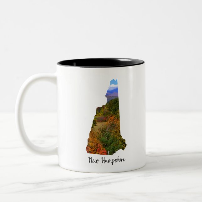 Caneca De Café Em Dois Tons New Hampshire — Granite State (Esquerda)