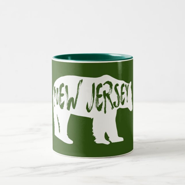 Caneca De Café Em Dois Tons New Jersey Bear (Centro)