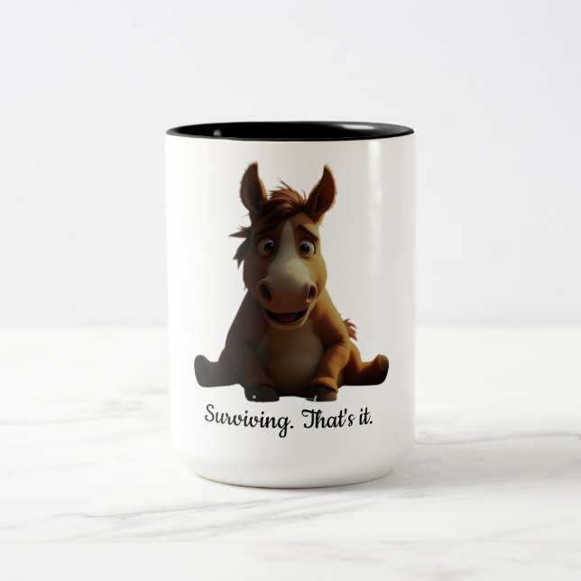 Caneca De Café Em Dois Tons New year horse 2026 (Centro)