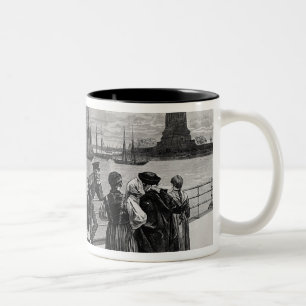 Caneca De Café Em Dois Tons New York - boa vinda à terra da liberdade
