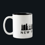 Caneca De Café Em Dois Tons New York Skyline<br><div class="desc">New York Skyline</div>