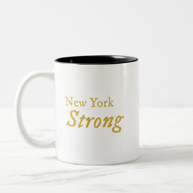 Caneca De Café Em Dois Tons New York Strong Coffee Mug (Esquerda)